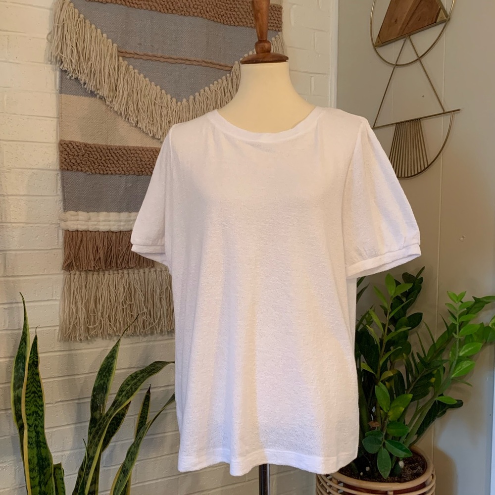 Loft Textured Puff Sleeve Tee